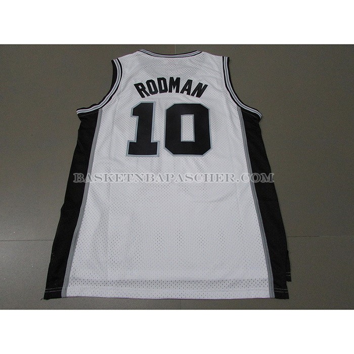 Maillot San Antonio Spurs Dennis Rodman NO 10 Mitchell & Ness 1983-84 blanc